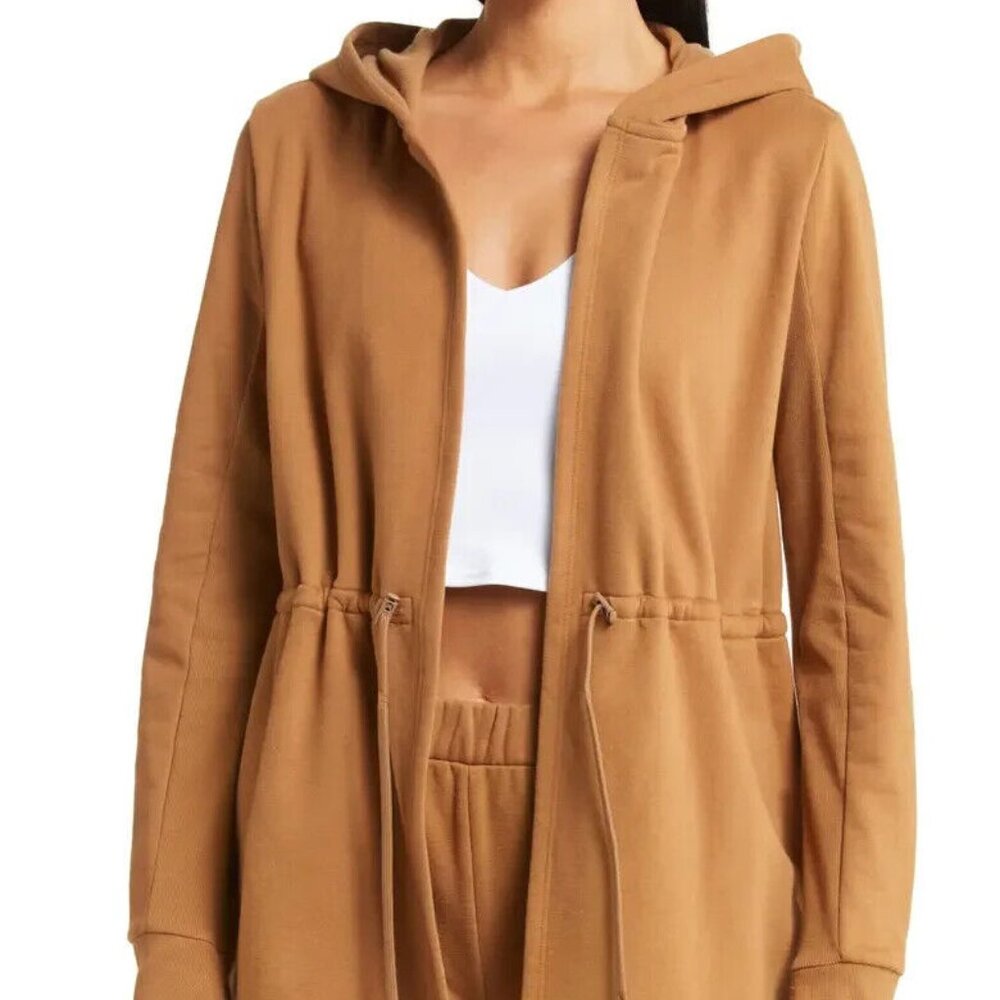 Beyond Yoga Tan Hooded Cardigan